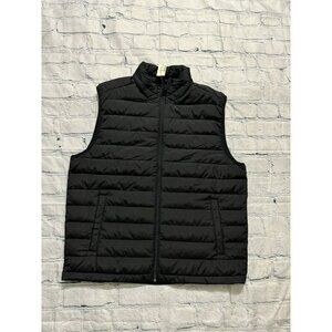 Aeropostale Sleeveless Mens Vest Jacket Puffer Pockets Black Size Medium L New